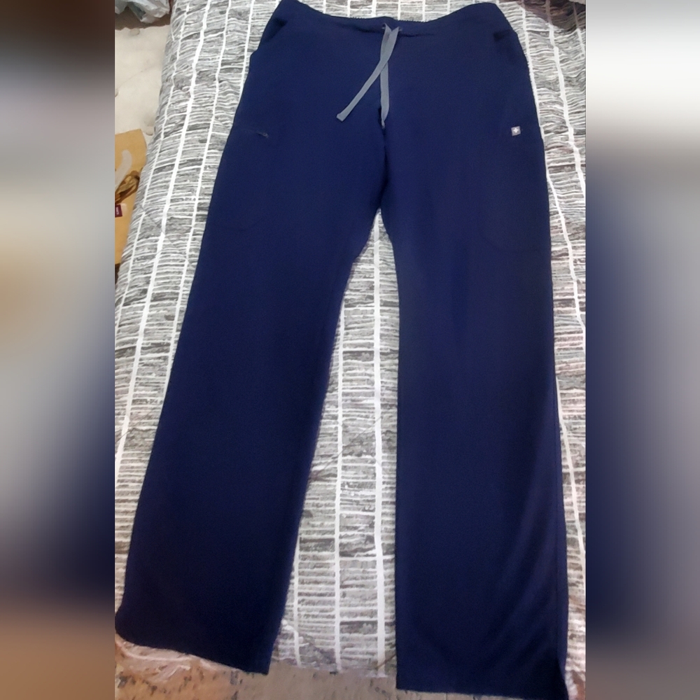 FIGS Navy Straight-Leg Scrub Pants